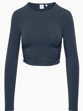TNA Aritzia Chill Malibu Cropped Longsleeve in Admiral
